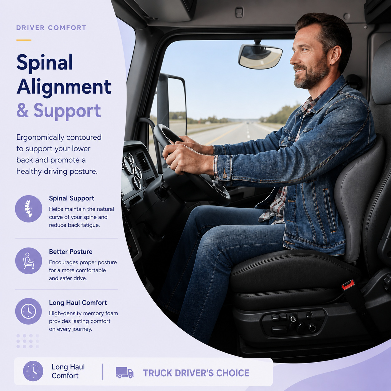 Ergonomic L-Shaped Memory Foam Seat