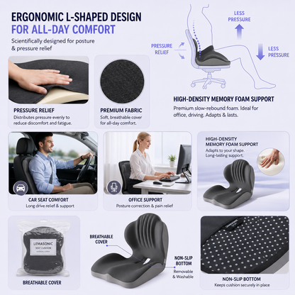 Ergonomic L-Shaped Memory Foam Seat