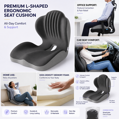 Ergonomic L-Shaped Memory Foam Seat